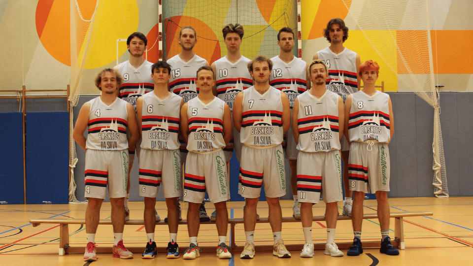Mannschaftsfoto der 3. Herren Basketballmannschaft der Regensburg Baskets in der Saison 25/26