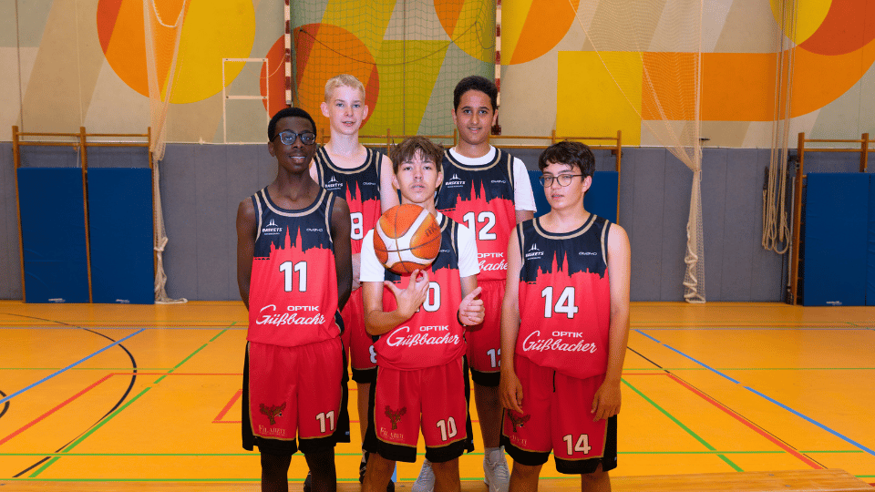 Mannschaftsfoto der U16-2 Basketballmannschaft der Regensburg Baskets in der Saison 25/26